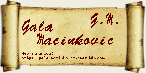 Gala Mačinković vizit kartica
